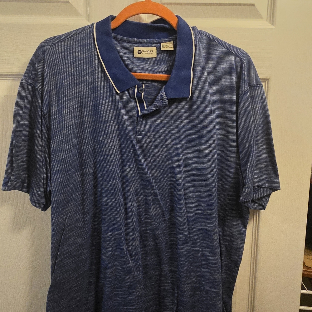 Haggar Blue Polo Shirt